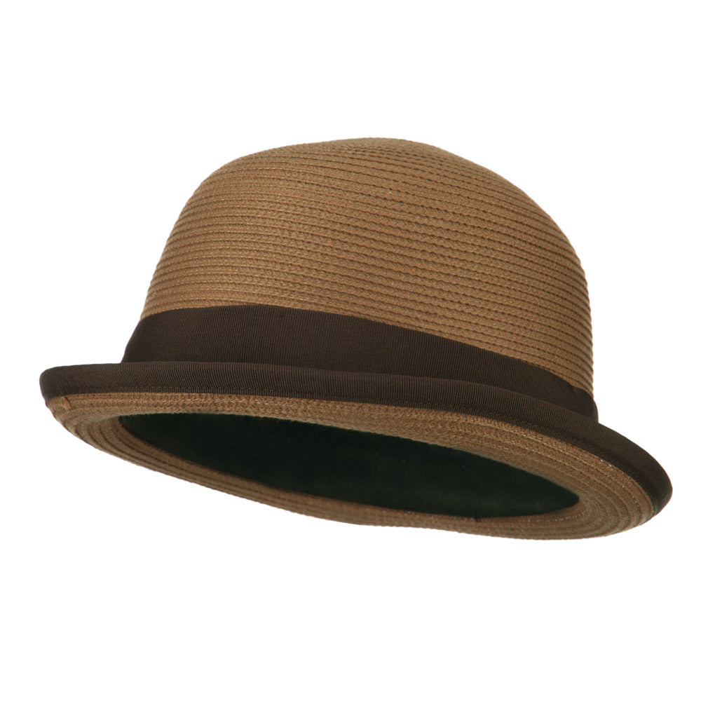 Women's Feather Bowler Fedora