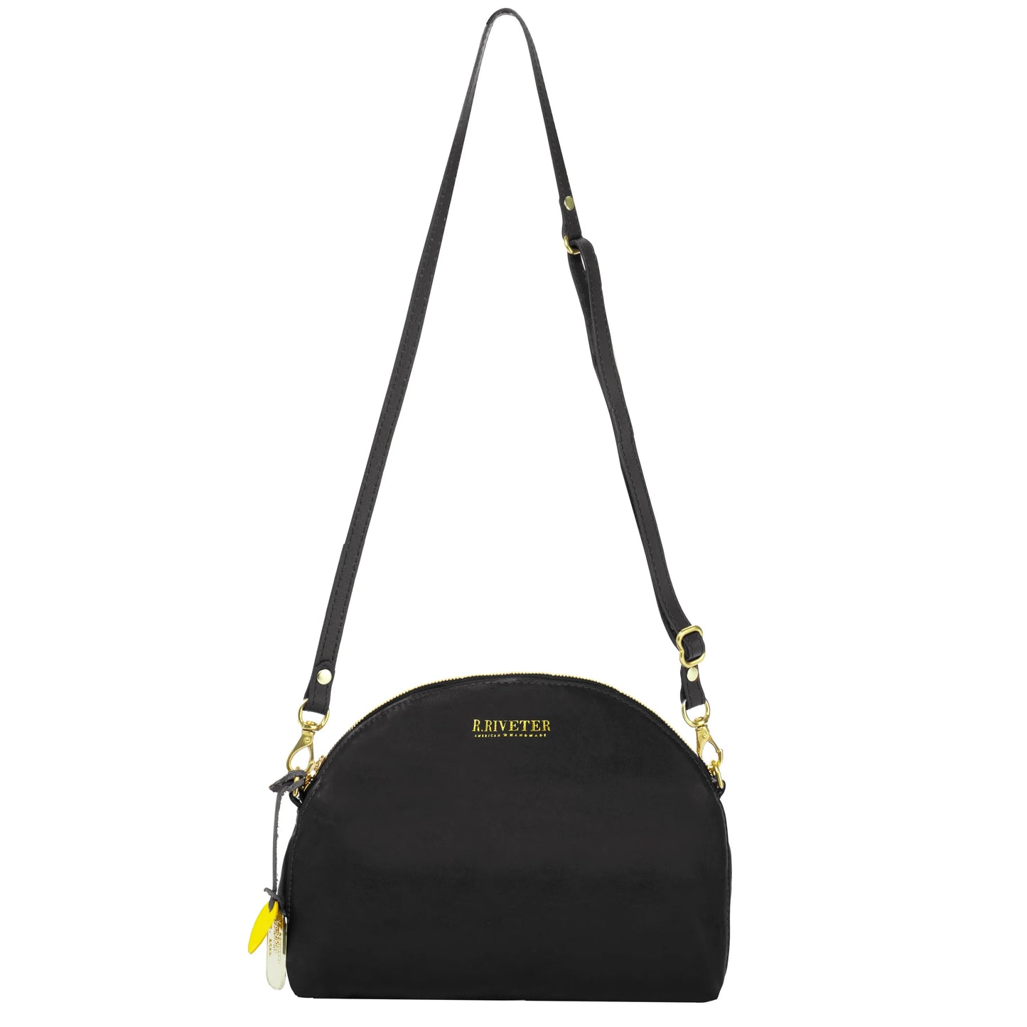 Hopper Crossbody Bag | Black Leather