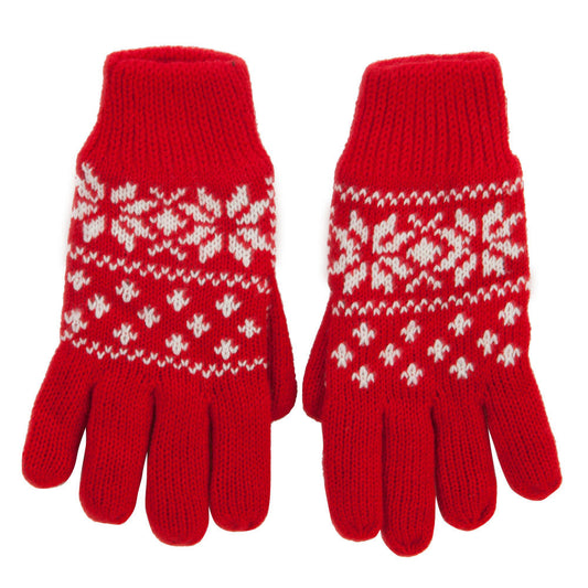 Fleur Crest Design Knit Glove