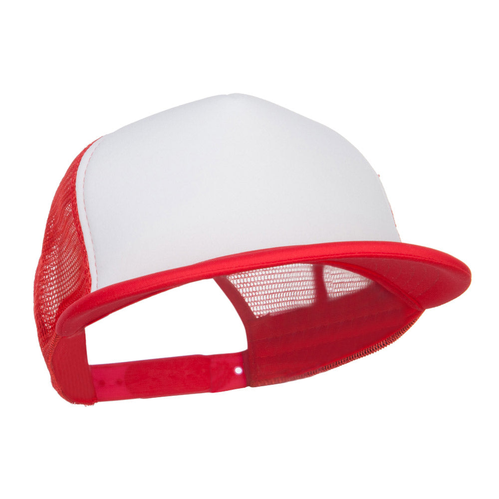 Flat Bill Trucker Snapback Cap