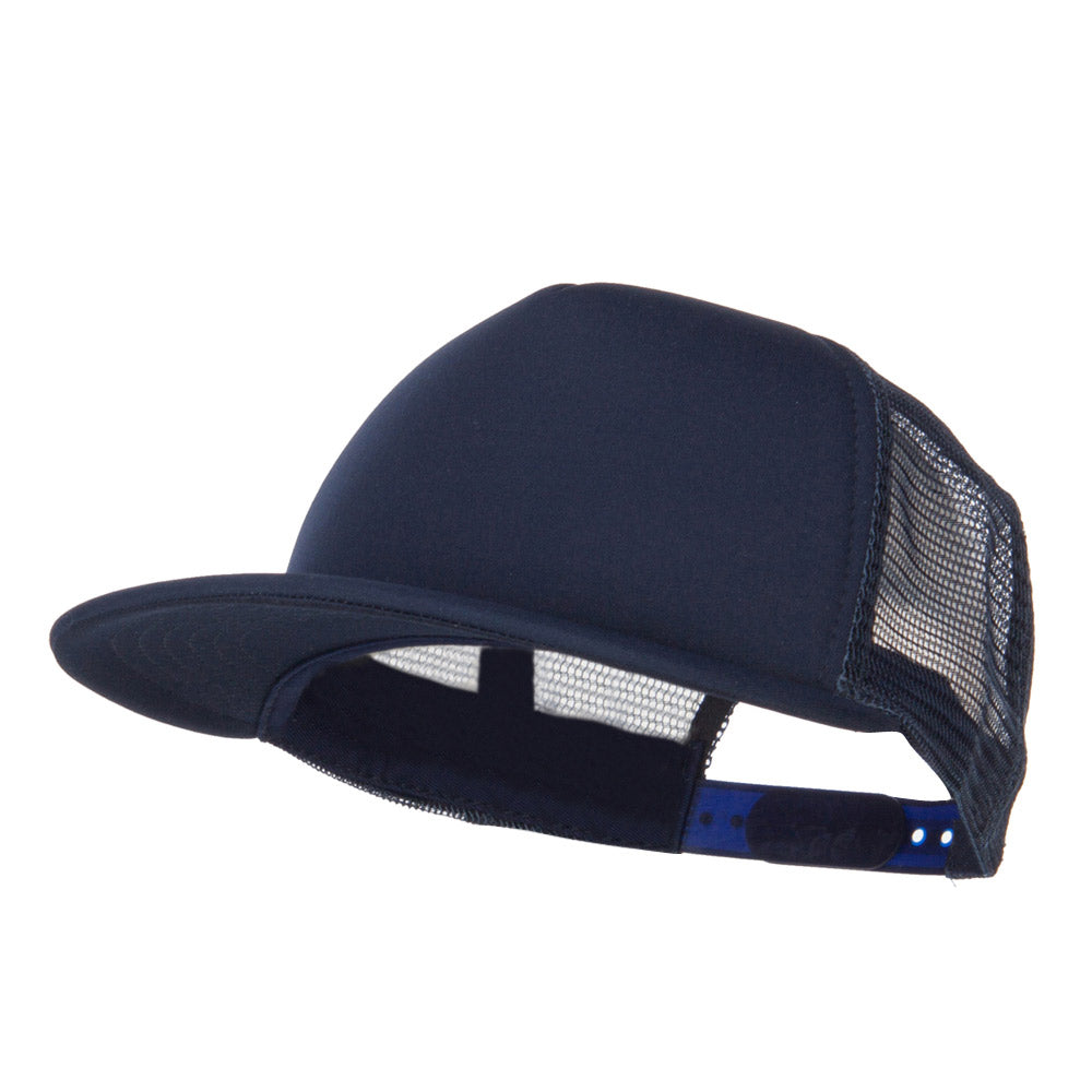 Flat Bill Trucker Snapback Cap