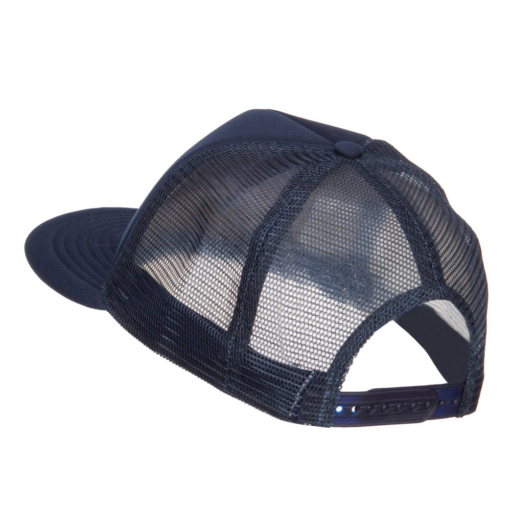 Flat Bill Trucker Snapback Cap