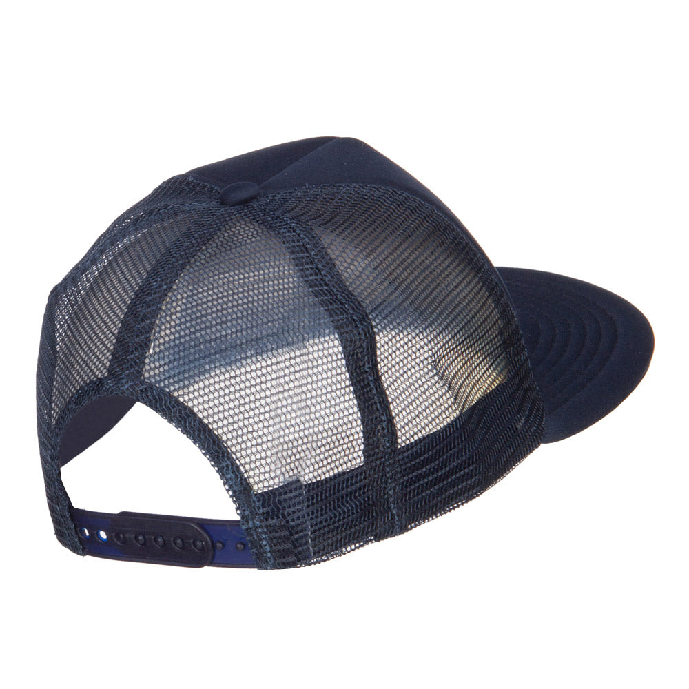 Flat Bill Trucker Snapback Cap