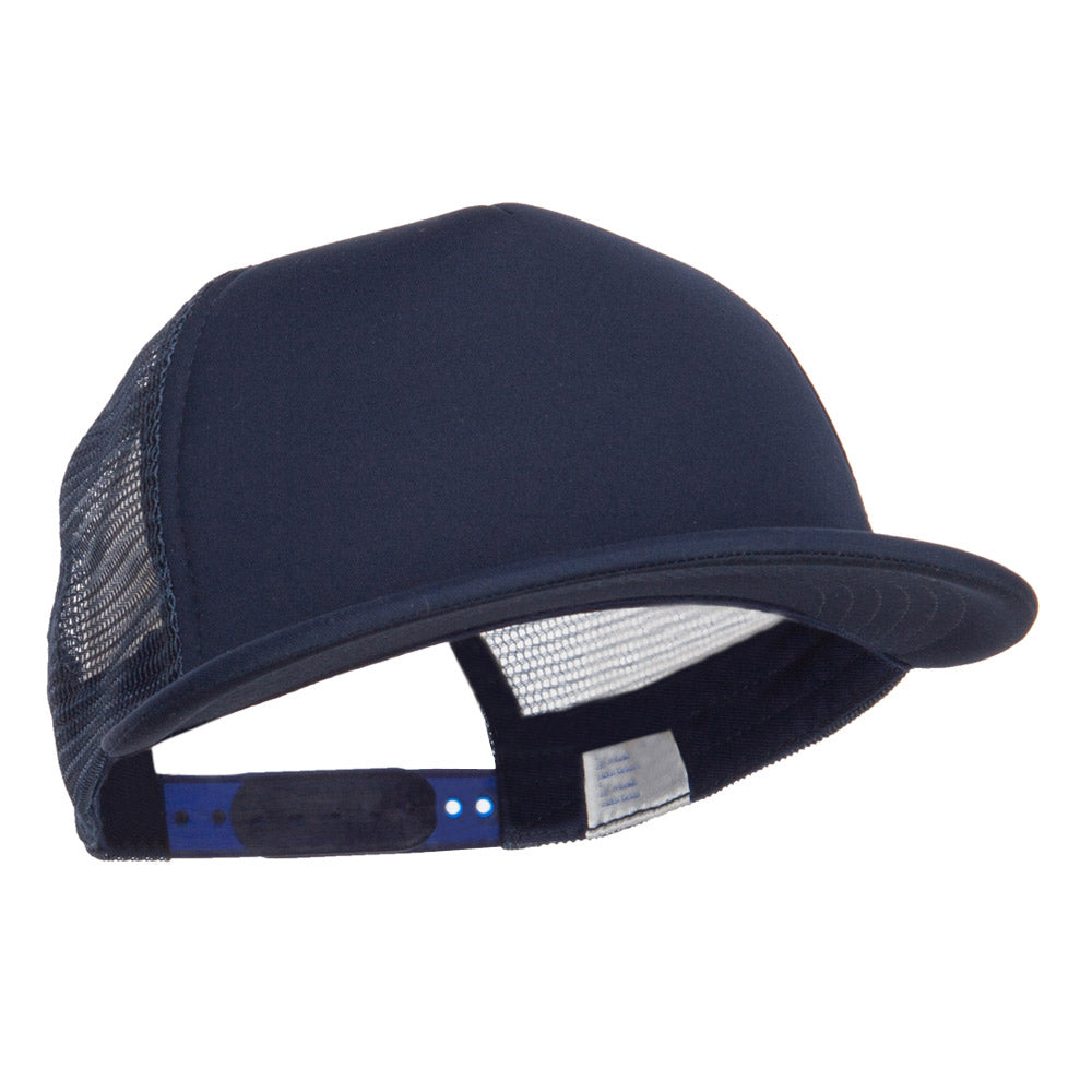Flat Bill Trucker Snapback Cap