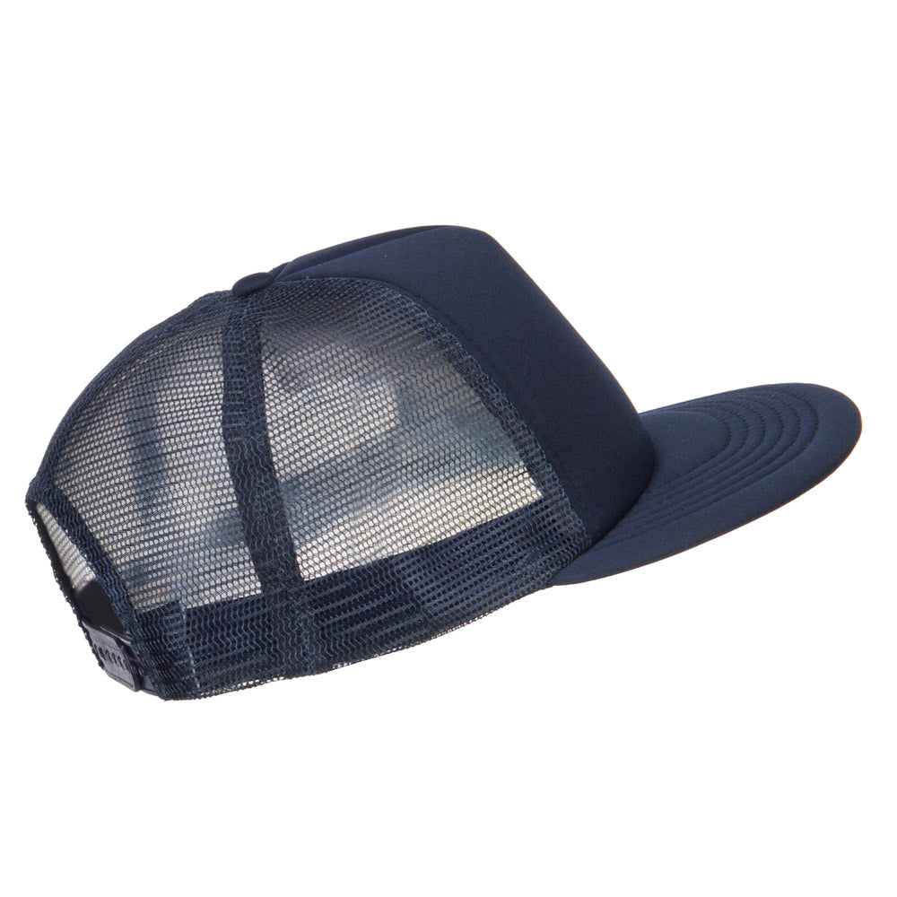 Flat Bill Trucker Snapback Cap