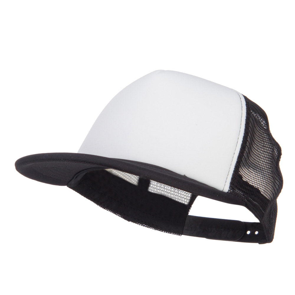 Flat Bill Trucker Snapback Cap