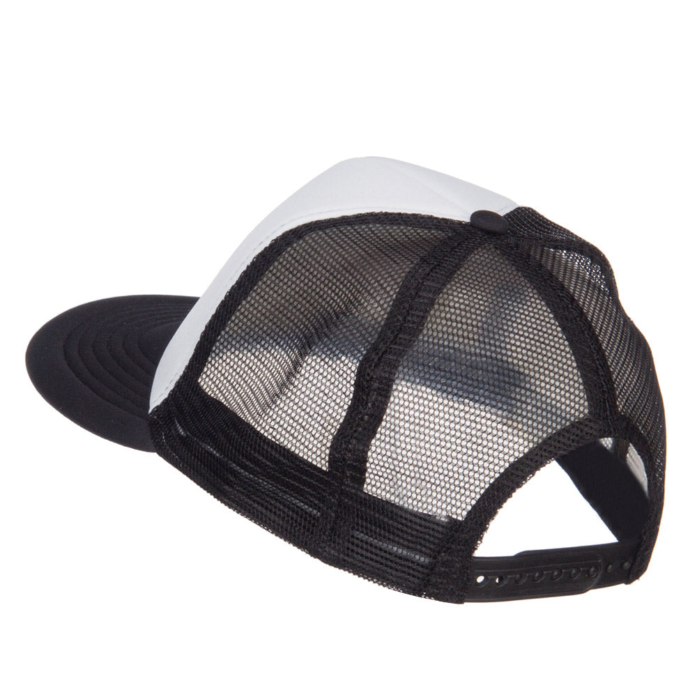 Flat Bill Trucker Snapback Cap