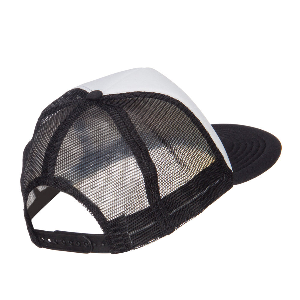 Flat Bill Trucker Snapback Cap