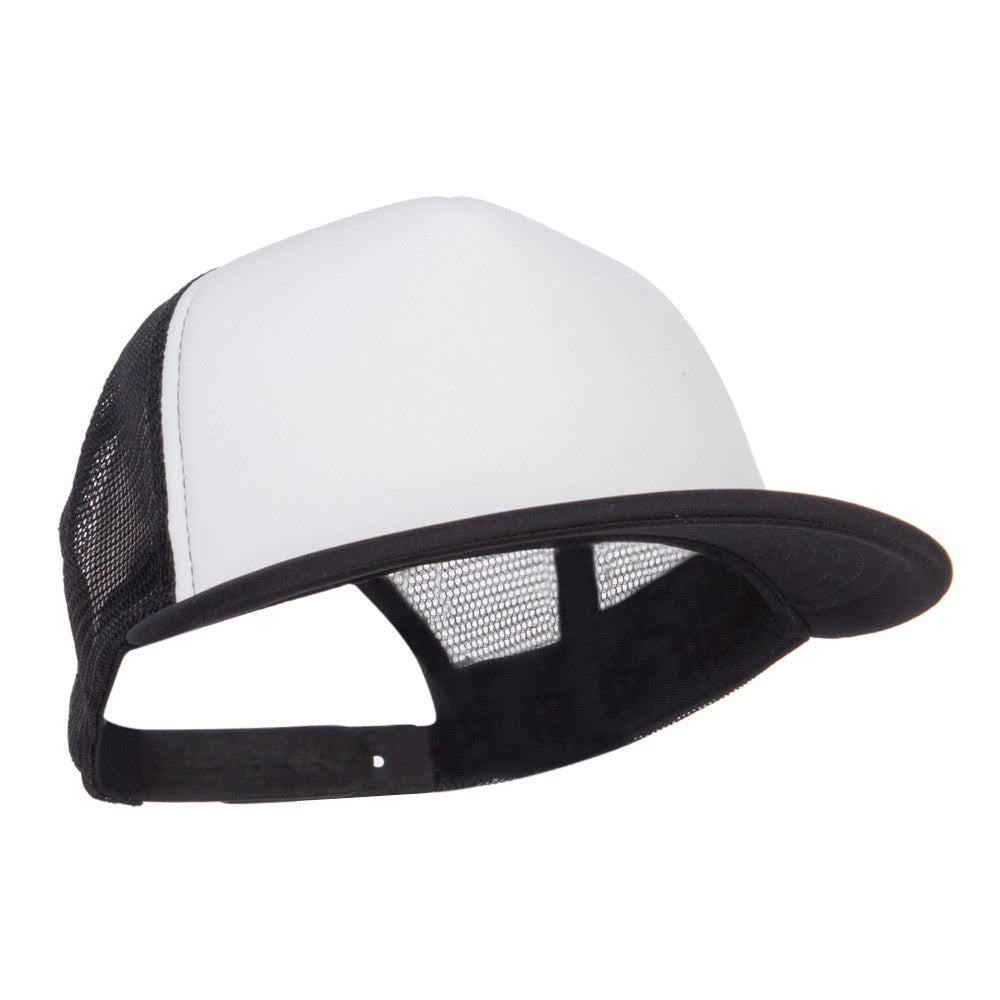 Flat Bill Trucker Snapback Cap