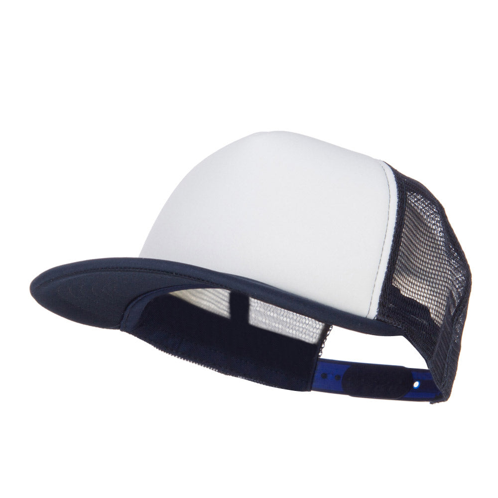Flat Bill Trucker Snapback Cap