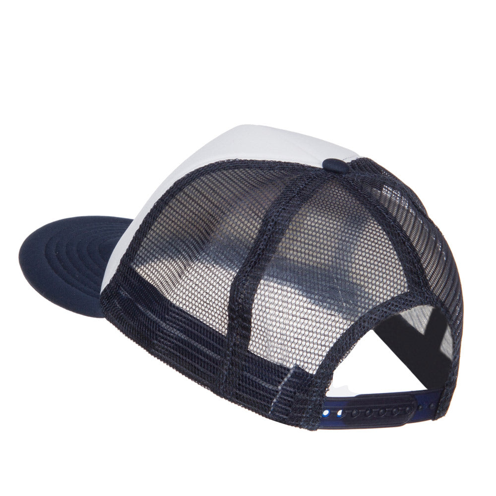 Flat Bill Trucker Snapback Cap