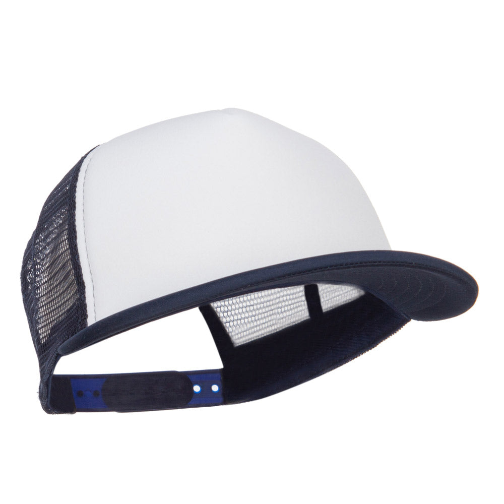 Flat Bill Trucker Snapback Cap