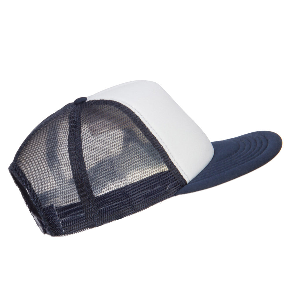 Flat Bill Trucker Snapback Cap