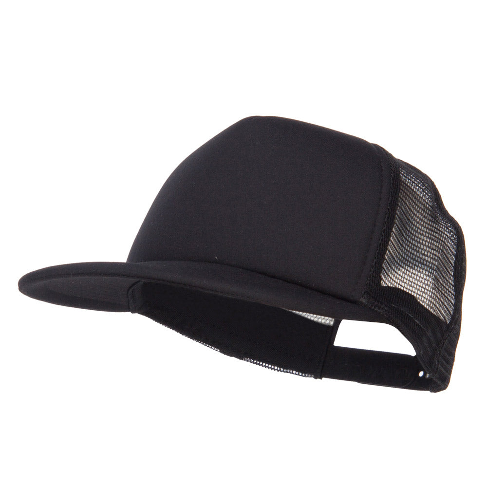 Flat Bill Trucker Snapback Cap