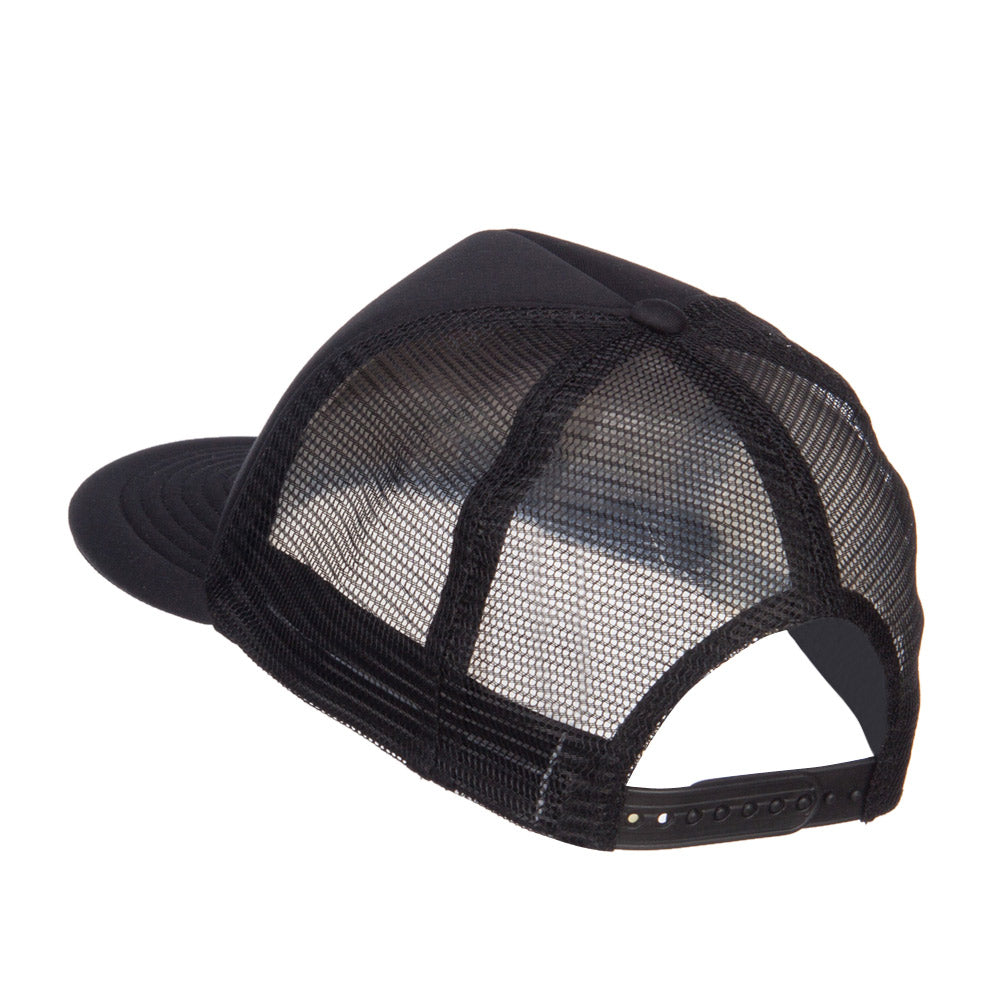 Flat Bill Trucker Snapback Cap