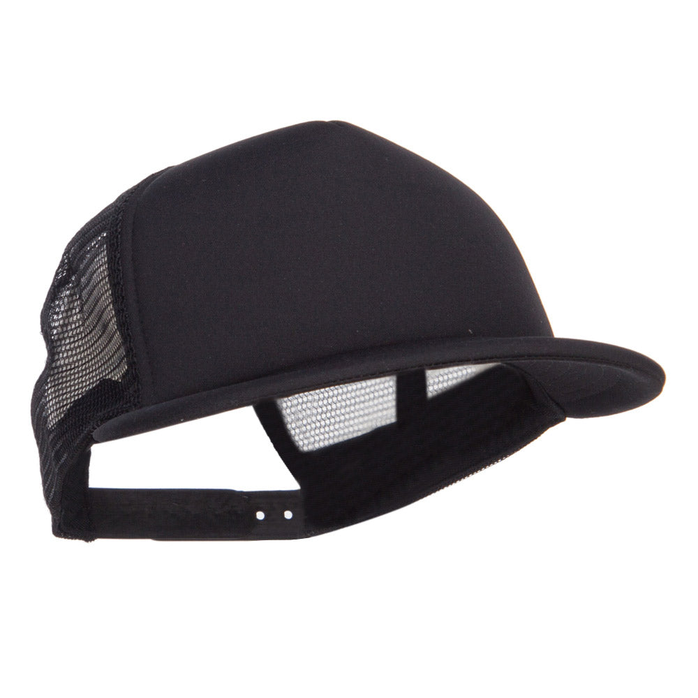 Flat Bill Trucker Snapback Cap