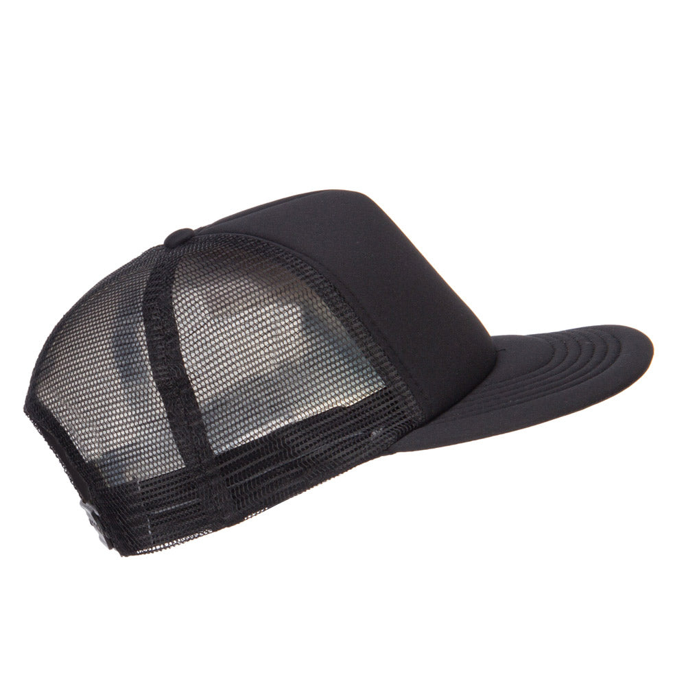 Flat Bill Trucker Snapback Cap