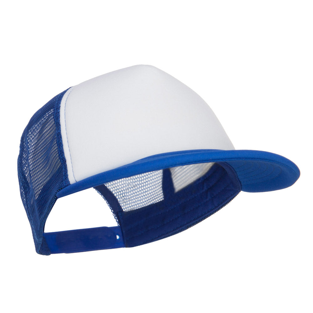 Flat Bill Trucker Snapback Cap