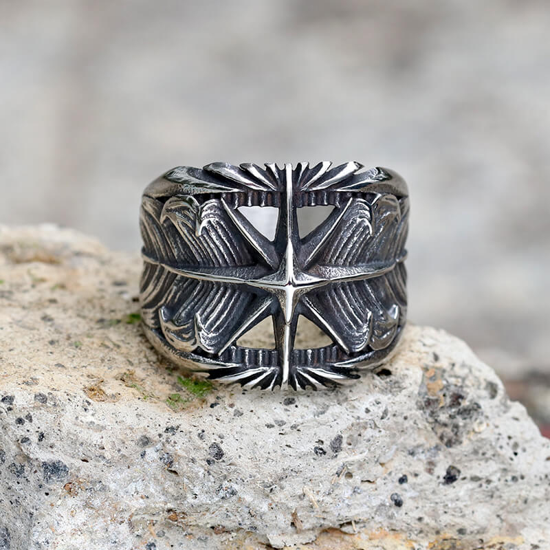 Feather Star Stainless Steel Ring