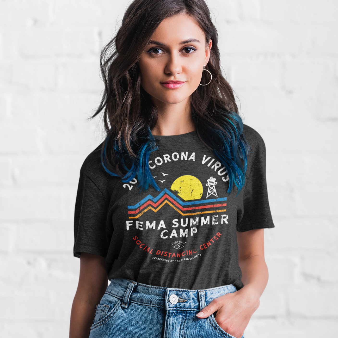 2021 Corona Virus FEMA Summer Camp T-Shirt