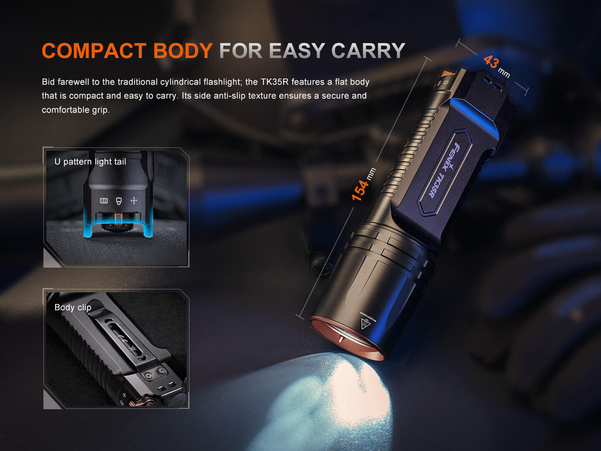 Fenix TK35R Rechargeable High-Performance Tactical Flashlight