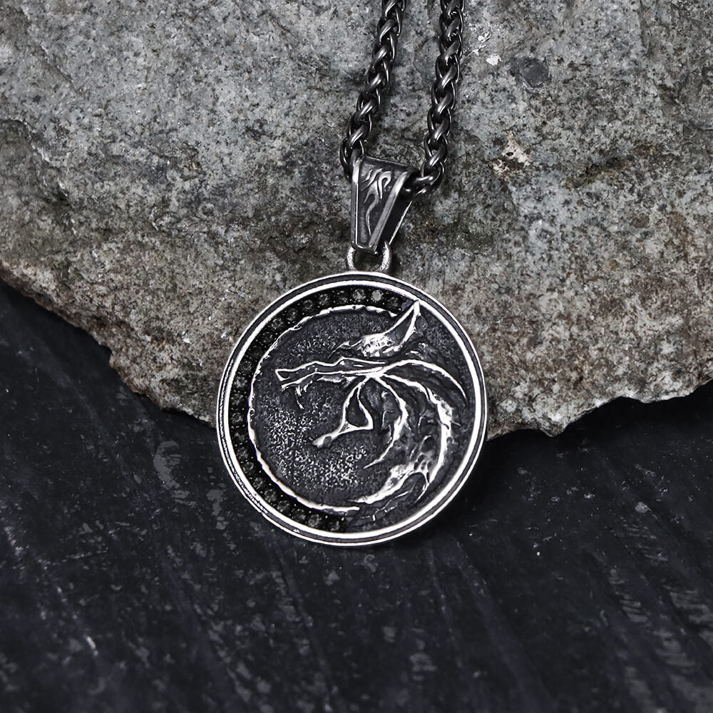 Ferocious Nordic Wolf Stainless Steel Pendant