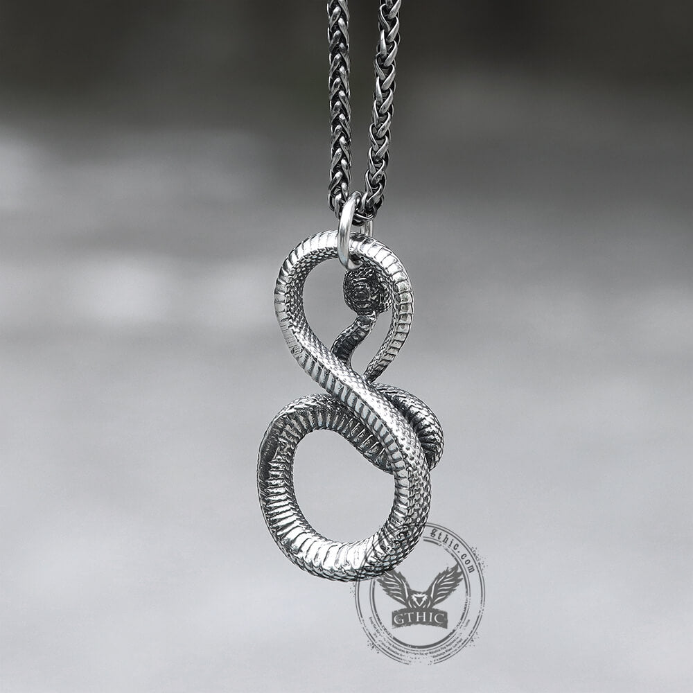 Ferocious Snake Stainless Steel Animal Pendant