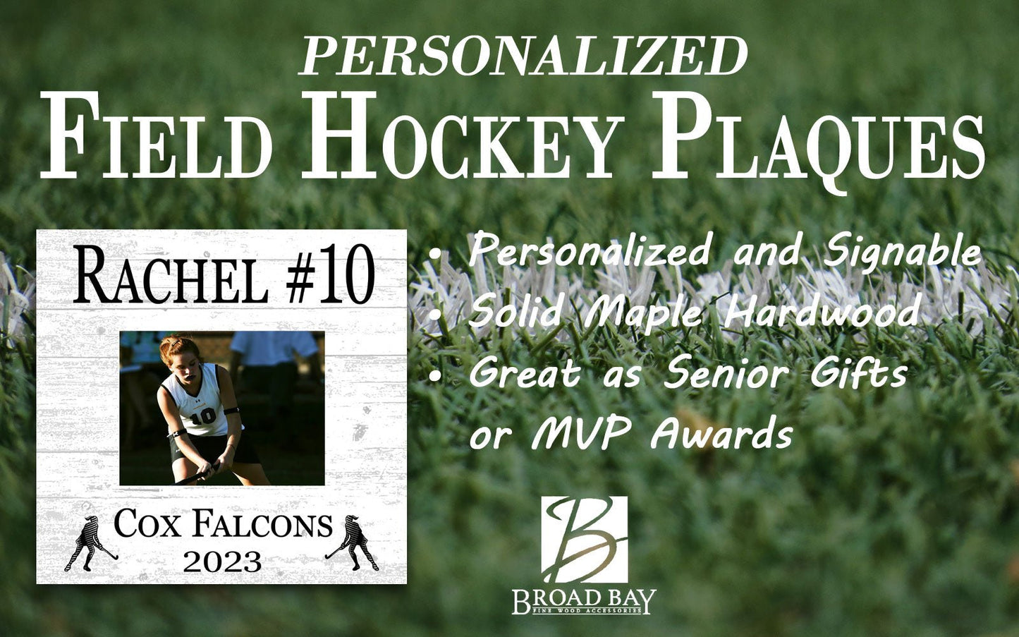 Field Hockey Recognition Award Photo Plaque Senior Season Year End Gift, Coach or MVP
