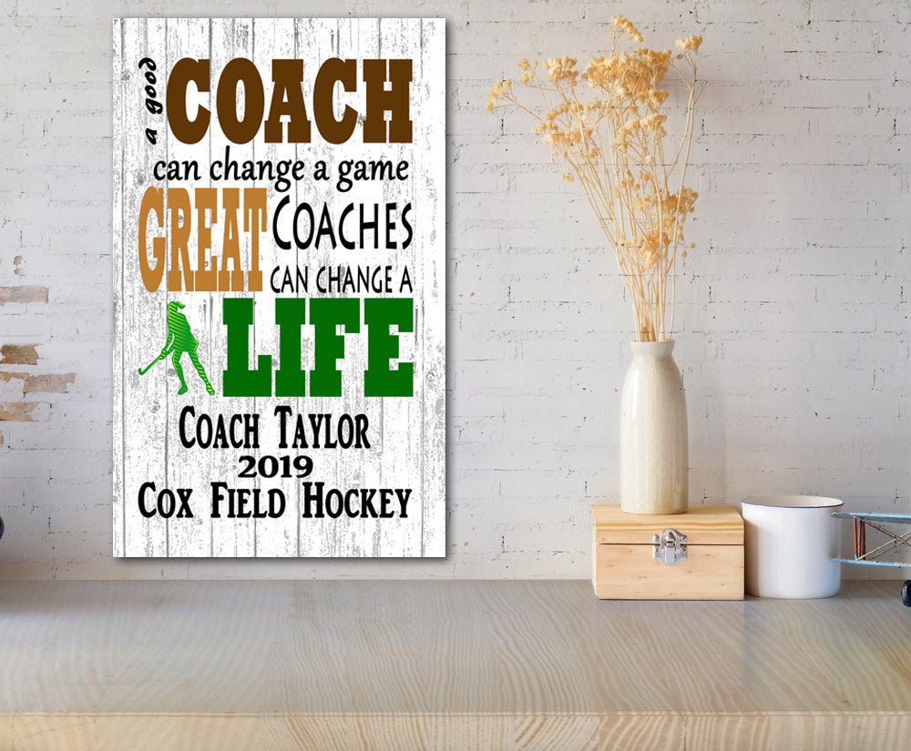 Field Hockey Coach Gift Plaque PERSONALIZED for Great Coaches