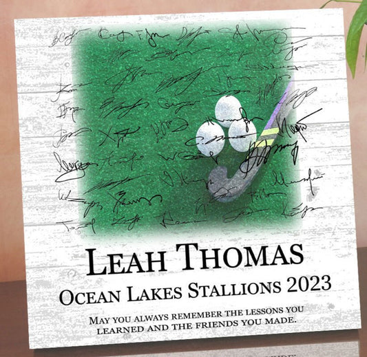 Field Hockey Plaque Recognition Award Personalized Senior Season End Gift or MVP