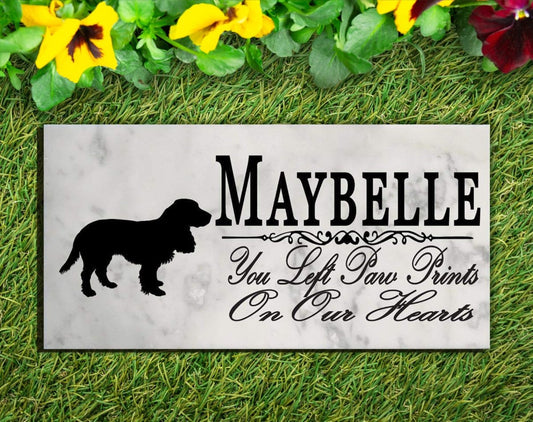 Field Spaniel Memorial Stone Personalized Garden Rock Grave Marker Outdoor or Indoor