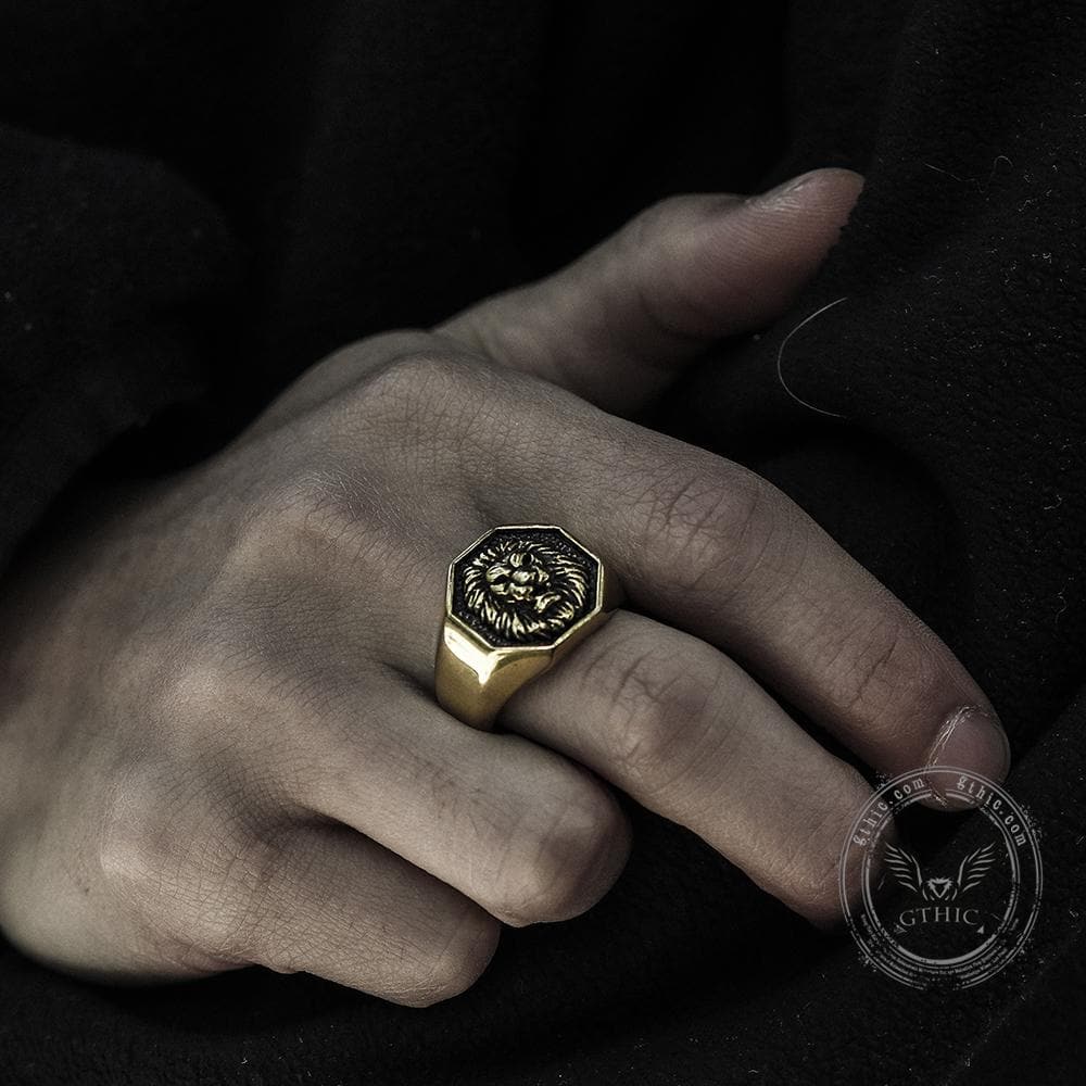 Fierce Lion Stainless Steel Ring
