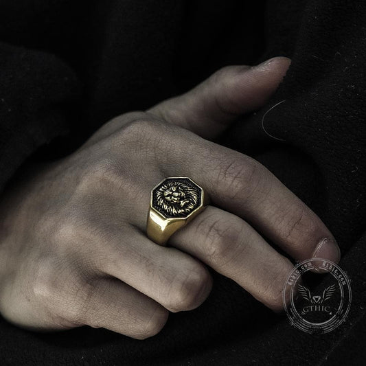 Fierce Lion Stainless Steel Ring