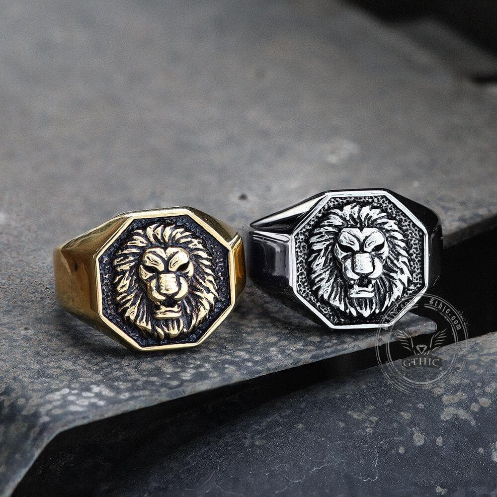 Fierce Lion Stainless Steel Ring