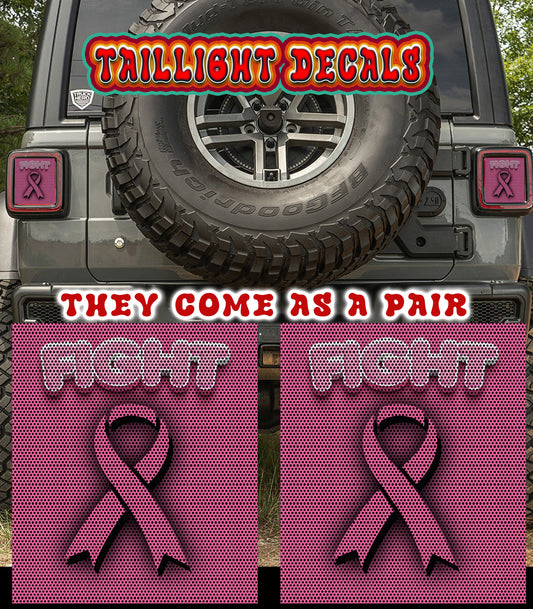 Fight Cancer Taillight cover decal