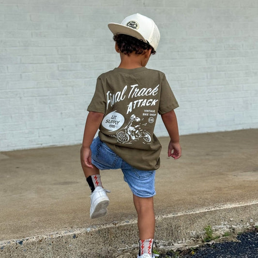 FINAL TRACK ATTACK TEE - MILITARY GREEN