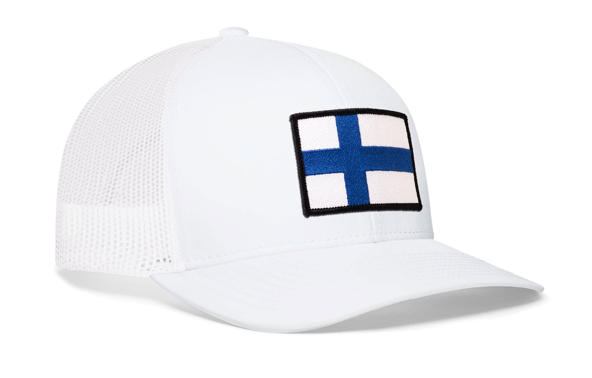 Finland Flag International Trucker Hat  |  Finnish Snapback
