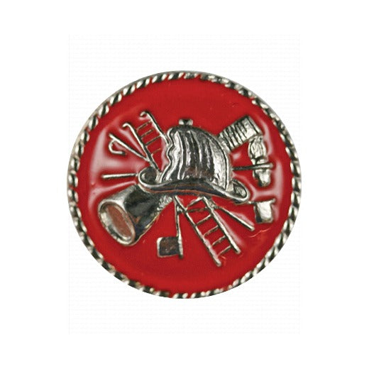 Fire Department Collar Device - Red Enamel Disk