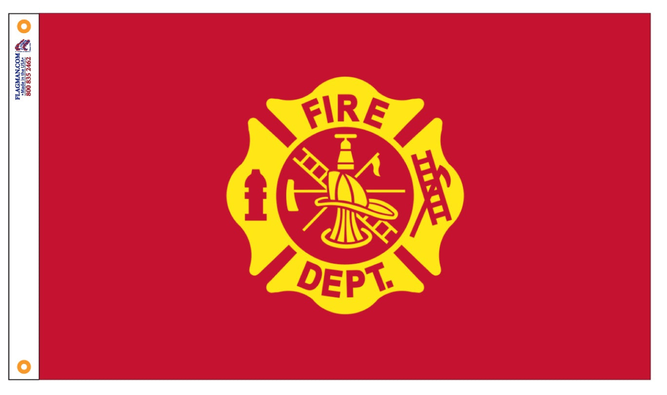 Firefighter Department Seal Flag – Outdoor | Made in USA