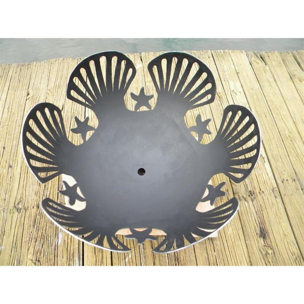 Fire Pit Art Barefoot Beach 42-Inch Handcrafted Carbon Steel Fire Pit (BB)
