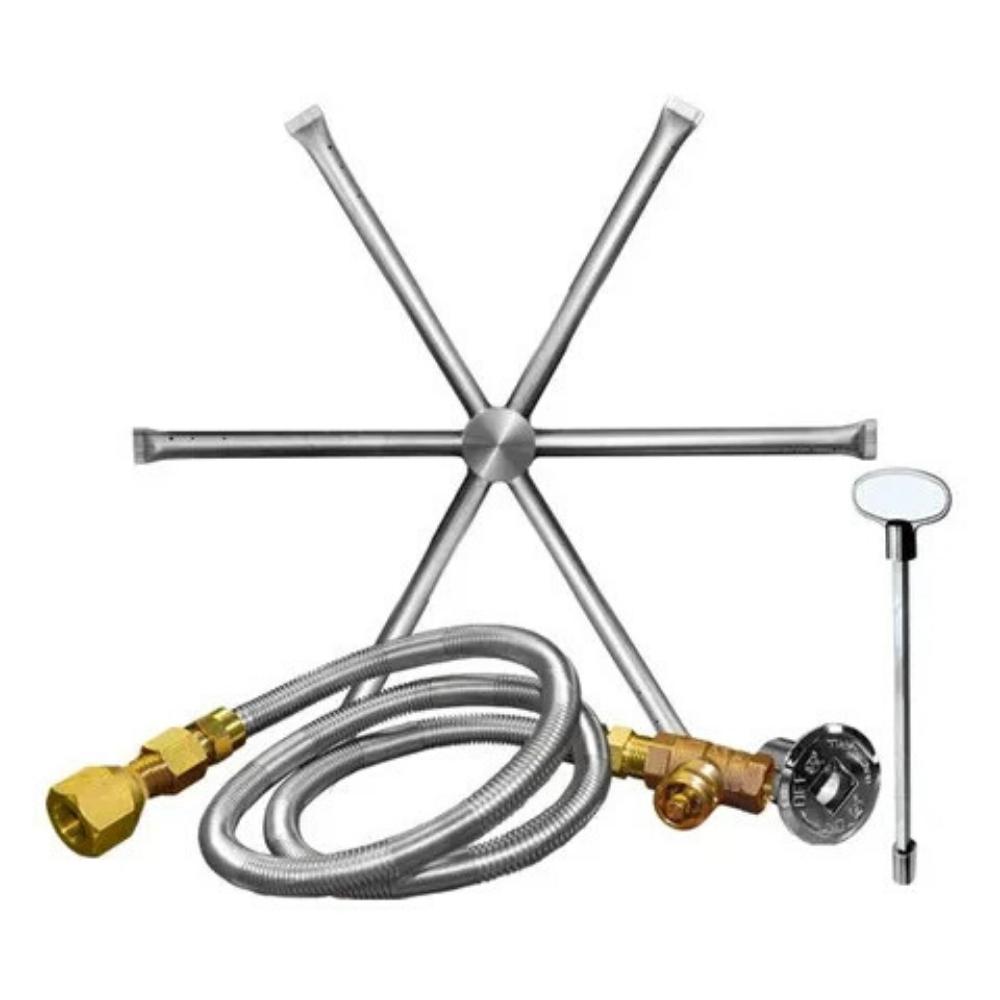 Firegear Burning Spur - Round Stainless Steel Gas Burner
