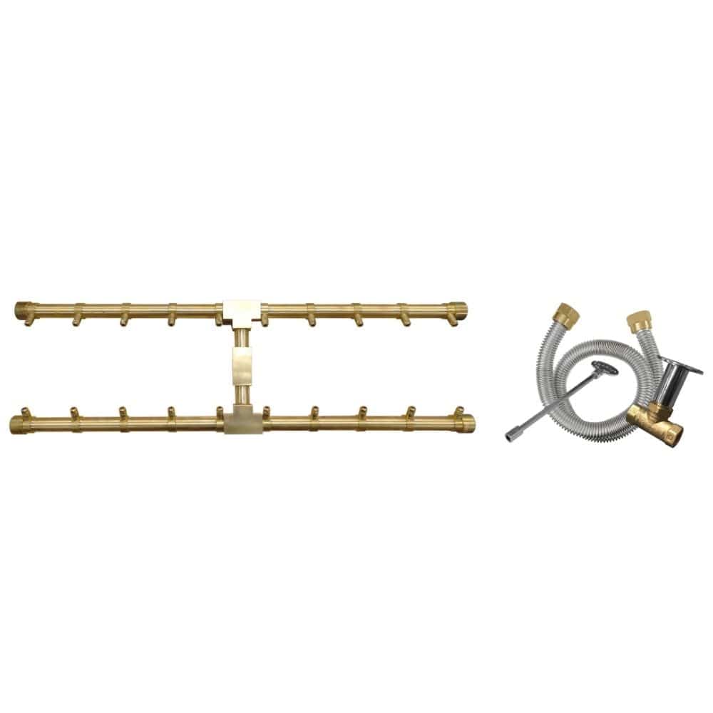 Firegear Pro Series H Burners - Brass Gas Burner