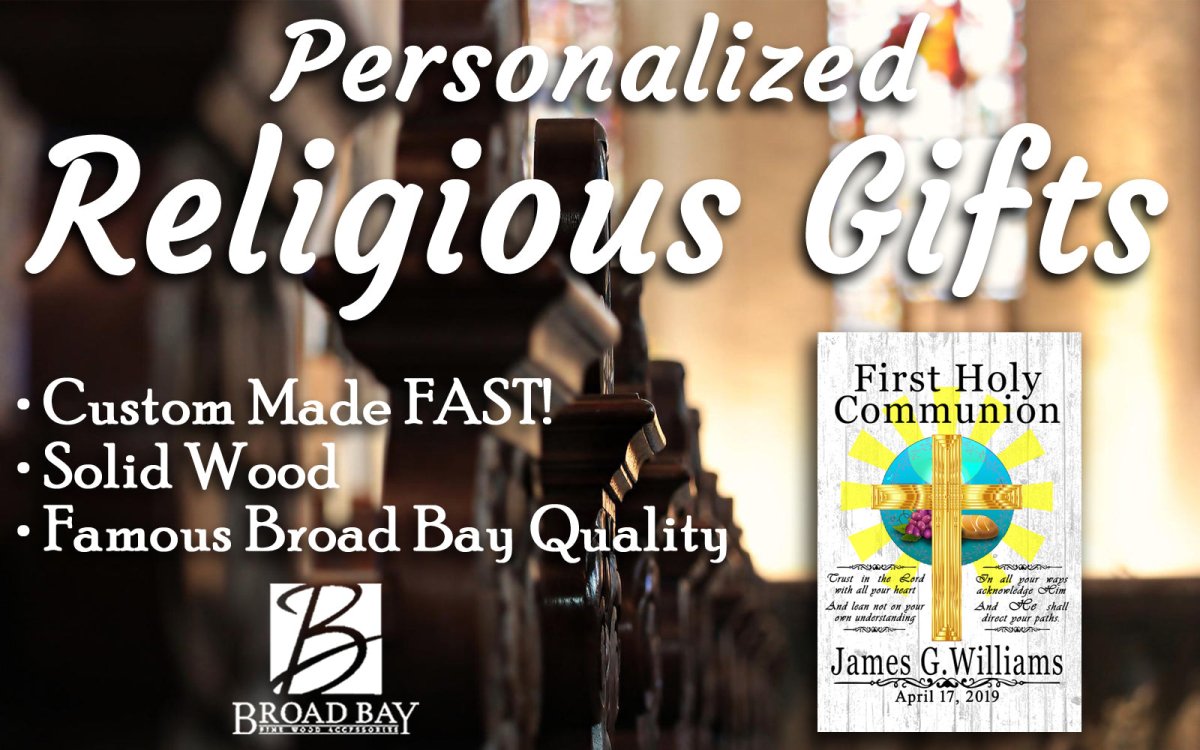 First Communion Gift Plaque Personalized 1st Holy Communion Keepsake for Boy or Girl