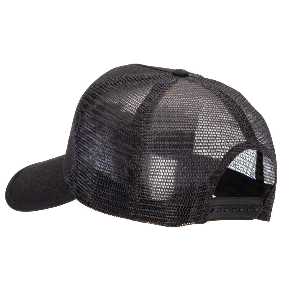 5 Panel Faux Jute High Profile Straw Trucker Cap