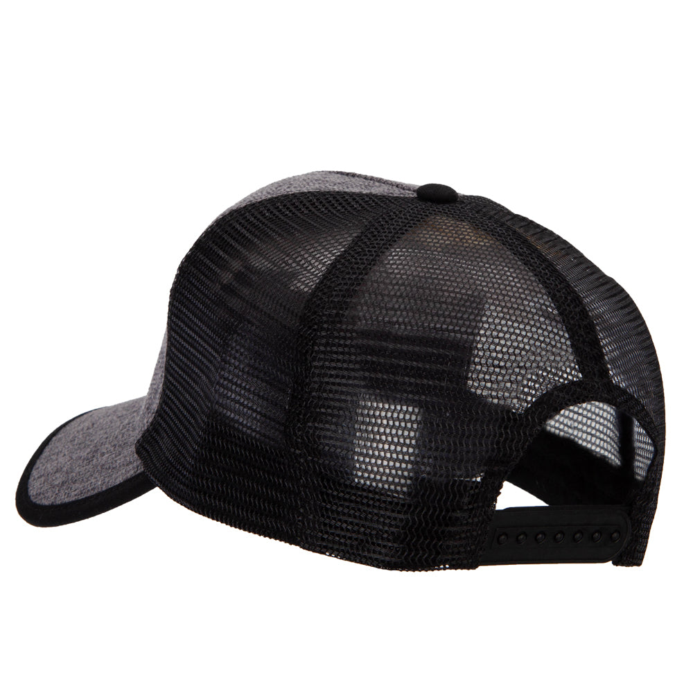 5 Panel Faux Jute High Profile Straw Trucker Cap
