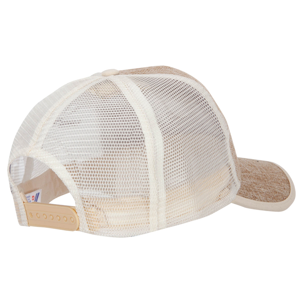 5 Panel Faux Jute High Profile Straw Trucker Cap