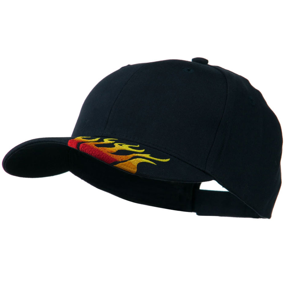 Brushed Cotton Embroidered Flame Logo Cap