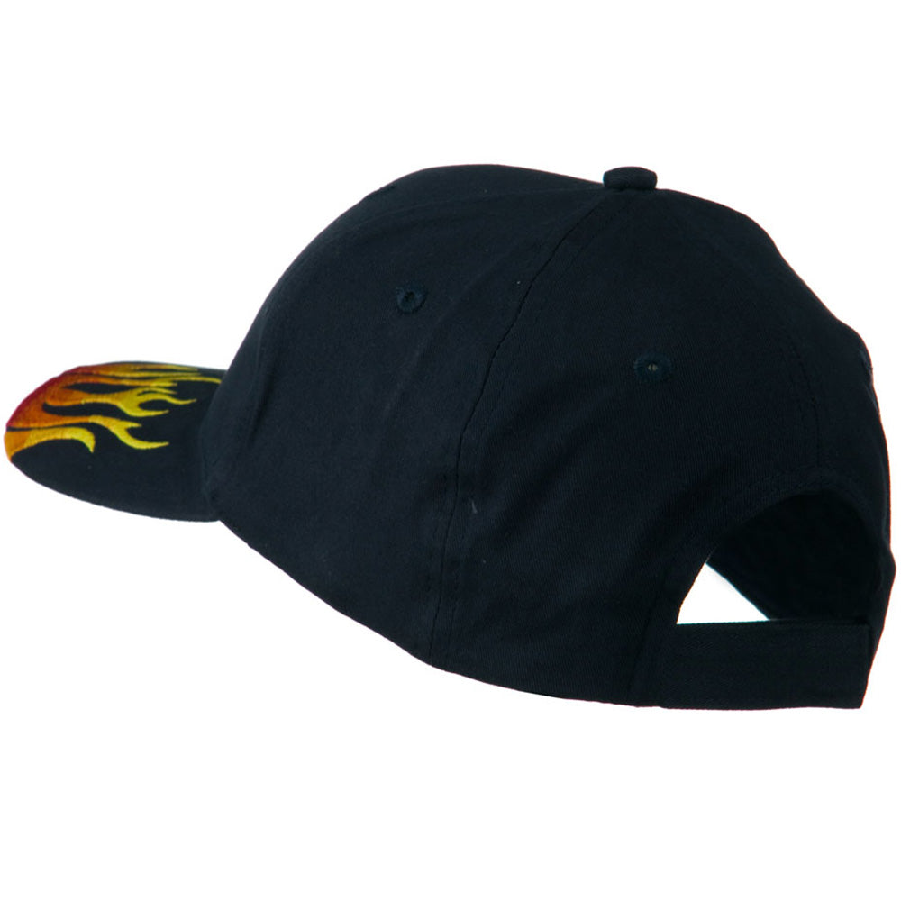 Brushed Cotton Embroidered Flame Logo Cap
