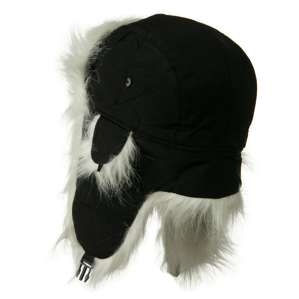 Poly White Faux Fur Lining Trooper Hat
