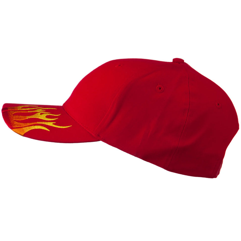 Brushed Cotton Embroidered Flame Logo Cap